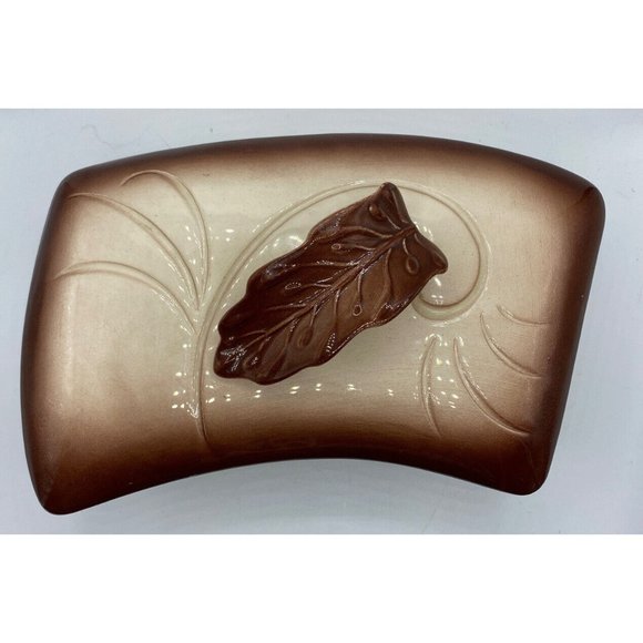 Valley Vista California Pottery Brown Leaf serving Bowl with cover - Picture 1 of 8